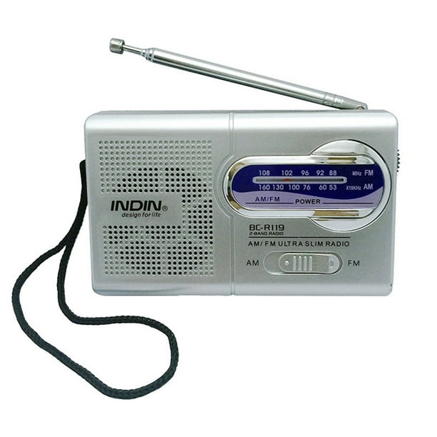 INDIN BCR119 Dual Band Mini Radio Receiver Portable Player Builtin