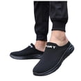thumbnail image 5 of Men's Orthopedic Slip-On Mules for Plantar Fasciitis Arch Support Recovery Sneakers Lightweight Knit Walking Shoes（Black，Size 9), 5 of 8