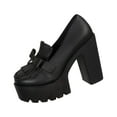 thumbnail image 2 of Hoshose Heels for Women Mary Jane Shoes Round Toe Chunky Heel Work Dress Pumps, 2 of 6