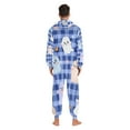 thumbnail image 6 of Halloween Ghost Flowers Grids Adult Onesie Pajamas Slim Fit Christmas One Piece Suit Pjs for Women and Men Hooded Zipper, 6 of 7