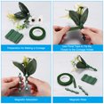 thumbnail image 3 of Uxcell Floral Boutonnieres Magnets Corsage Brooches with 2Pcs Floral Wrapping Tape, Green 20 Pairs, 3 of 5