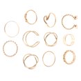 thumbnail image 4 of 10 anillos ajustables con diseño abierto para nudillos, adornos para dedos (dorados), 4 of 5