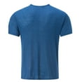 thumbnail image 4 of YFNNUP Men's Muscle Slim Henley Shirts Crewneck Longline T-Shirt Gym Workout Athletic Shirt Tees with Button, 4 of 4