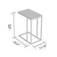 thumbnail image 2 of Safdie & Co. Accent Table C-Shaped Marble Black Metal, 2 of 4