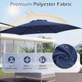 thumbnail image 2 of Gymax Parasol Déporté d'Extérieur de 10 Pi avec Rotation à 360 Degrés, Évent, Base Croisée Incluse, Patio, Bleu Marine, 2 of 7