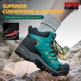 thumbnail image 2 of R CORD Womens Hiking Boots Waterproof Slip-Resistant Cushioned Support Durable for Hiking, Travel, Rainy Days, Camping, and Outdoor Adventures Blue Size 6, 2 of 8