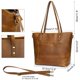 thumbnail image 5 of Bolso de hombro S-ZONE de cuero genuino vintage para mujer, 5 of 8