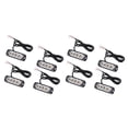 thumbnail image 1 of 8Pcs 4 LED Amber Recovery Strobe Lights 12V 24V Orange Grill Breakdown Flashing, 1 of 10