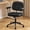 Black, variant on Falvinoryn Modern Home Office Desk Chair, Ergonomic Computer Task Chair with Padded Armrests, 360° Swivel Adjustable Height Rolling Chair, Rocking Function.Brown