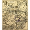 thumbnail image 2 of Vintage Maps 20x23 Black Modern Wood Framed Wall Art Titled - Sodus Point and Southern 1872, 2 of 4