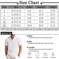 thumbnail image 3 of Vintage Summer Men's T-Shirt Streetwear 3 Buttons Open Fly Loose Clothing Print Short Sleeve T-Shirt M, 3 of 6