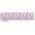 thumbnail image 3 of Ambesonne Floral Fabric by the Yard Upholstery, Blooming Art Spring Flowers, 5 Yards, Ceil Blue Dark Coral, 3 of 5