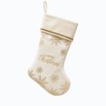 thumbnail image 2 of Yhmxh Velvet Christmas Stocking, 19 Inch Large Xmas Stocking with Golden Snowflake Embroidery & Merry Christmas Lettering, Hanging Plush Cuff Stocking for Fireplace Mantel Christmas Home Decor, 2 of 6
