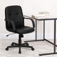 thumbnail image 2 of Scranton & Co Mid Back Glove Vinyl Executive Office Chair in Black, 2 of 8