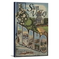 thumbnail image 1 of Sun Valley, Idaho - Large Letter Scenes (16x24 Gallery Wrapped Stretched Canvas), 1 of 1