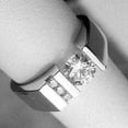 thumbnail image 2 of 2CT Round Cut Lab-Created Diamond Men's Engagement Wedding Ring 14K White Gold Plated 925 Silver, 2 of 2