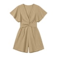 thumbnail image 5 of Jerdar Outfits for Women Summer Casual Short Sleeve Button Down Tops Blouses Shirts and Shorts Set with Pockets Jumpsuit M, 5 of 6