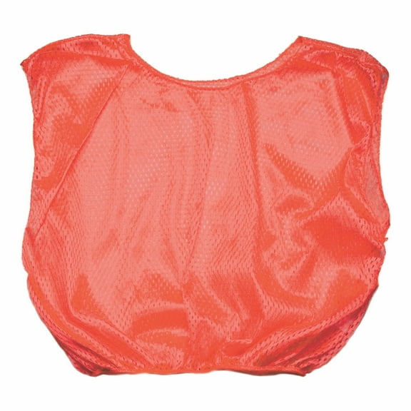 Champion Sports Mesh Practice Scrimmage Vest Regular and Numbered (Youth and Adult) - Pack of 12, Orange, Youth Regular