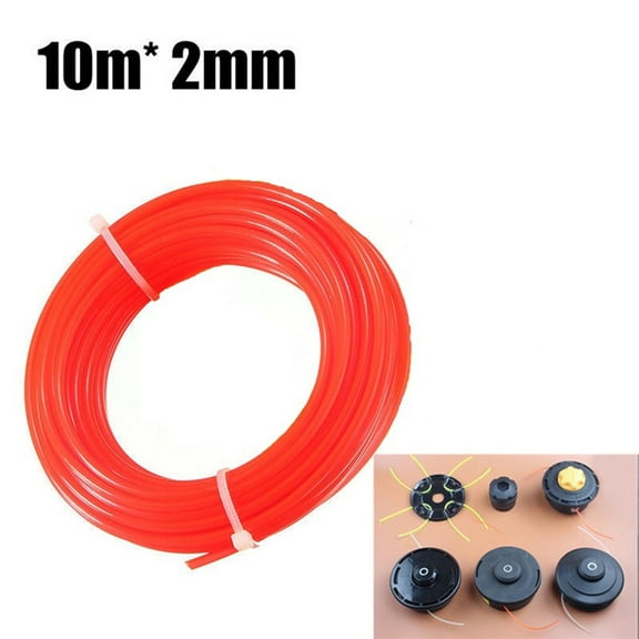 10meter x 2mm Orange Trimmer Line Nylon Cord Wire Round String For Grass Trimmer