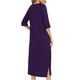 thumbnail image 4 of Karight Women Zipper Robe 3/4 Sleeves Housecoat Dress Full Length Nightgown with Pockets Lounge House Coats Long Bathrobe, 4 of 6