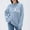 Light Blue, variant on Women's Funny Graphic Print Oversized Pullover - Knit Long Sleeve Shirt, Casual Comfy Loose Fit Sweater