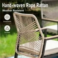 thumbnail image 4 of MF Studio Set of 2 Outdoor Dining Chair, All-Weather Rope Woven Design Wicker Patio Chair, 4 of 10