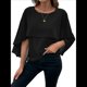thumbnail image 1 of Sudadera Holgada de Verano con Mangas Abullonadas y Cuello Redondo de para Mujer, Informal y Elegante Negro L, 1 of 10