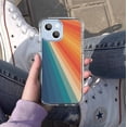 thumbnail image 5 of Retro 70s Sunrays Case for iPhone 14,Aesthetic Art Design Pattern Soft TPU Bumper Case Cover, 5 of 5
