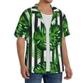 thumbnail image 4 of Easygdp Palm Greenery Men's Casual Short-sleeved Shirt with Pocket and Button Suitable for Beach Vacation Leisure - 3X-Large, 4 of 7