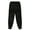 Black / Charcoal, variant on Kids and Boys Athletic Track Jogger Pants - with Ribbed Cuff Leg