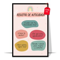 LOLUIS Spanish Self Care Poster, Spanish Mental Health Posters School, Counseling Office Decor (Unframed 11"x17")