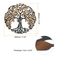 thumbnail image 2 of Uxcell Metal Tree Wall Decor, Tree of Life Wall Sculpture Ornament Hanging Wall Decoration, Yellow Black, 2 of 6