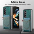 thumbnail image 5 of Decase for Samsung Z Fold 3 5G Card Wallet Back Phone Case,Personalized Phone Covers Slim Lightweight PU Leather Hard Back Shockproof Cover Hybrid Protection Cover for Galaxy Z Fold3 2023,Green, 5 of 7