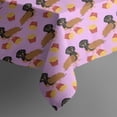 thumbnail image 5 of Pink Dachshund Chips Square Tablecloth,Waterproof Square Table Cover,Wipeable Spillproof Washable Table Cover for Home Kitchen Party Decor 42"X42"(107x107cm), 5 of 6