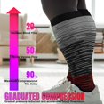 thumbnail image 3 of 3 Pairs Plus Size Copper Compression Socks for Women & Men Circulation 20-30 mmHg - Better Blood Flow, Swelling , Best Support for Medical, Running, Nursing, 3 of 7