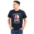 thumbnail image 3 of Liberty Death Skull Crossbones Flag Men's Graphic T Shirt Tees Brisco Brands S, 3 of 6
