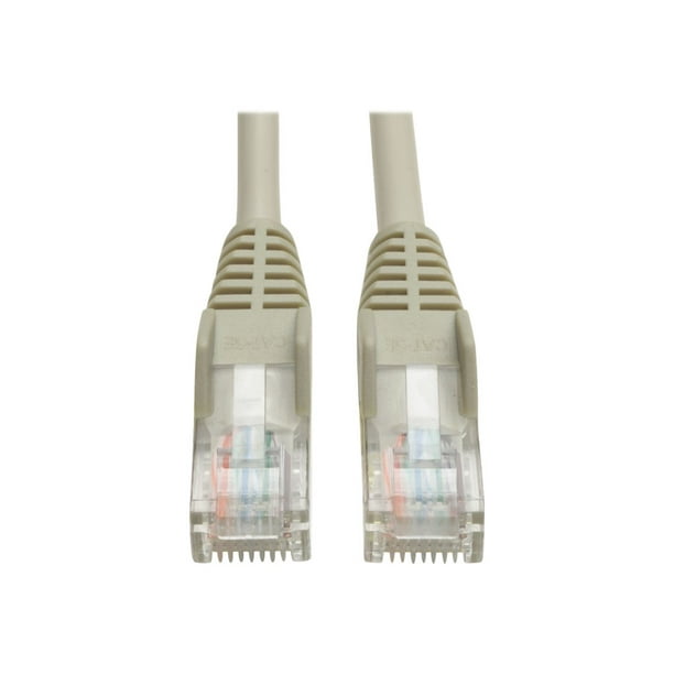 Eaton Tripp Lite Series Cat5e 350 MHz Snagless Molded (UTP) Ethernet Cable (RJ45 M/M), PoE RJ-45 (m) CAT 5e - Gray, 25 ft. (7.62 M) - Câble de Raccordement - à RJ-45 (M) - 25 ft - UTP - - booted, Snagless - Grey