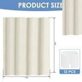 thumbnail image 5 of Dznils Waffle Shower Curtain with Hooks, Thick Weighted Fabric Bathroom Curtain, Ivory, 72" x 72", 5 of 8