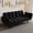 Black, variant on Soft 57 - inch sofa with sponge filling / Provide comfortable seating for small bedrooms