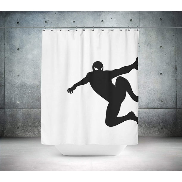 Spiderman Custom Designed Printed Shower Curtain Bath 100 Polyester Waterproof Mould Proof And M Com Spiderman Custom Designed Printed, Custom Printed Shower Curtain