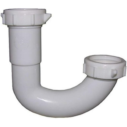 LASCO 03-4223 White Plastic Tubular 1-1/4-Inch J-Bend with Nuts and Washers