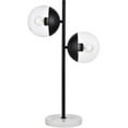 thumbnail image 1 of Living District LD6153BK Eclipse 2 Light Table Lamp with Clear Glass, Black, 1 of 4