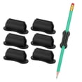 thumbnail image 1 of Uxcell 6 Pcs Adhesive Pencil Holders for Desk, Universal Pencil Clip Silicone Pen Holder Office Desk Pen Organizer for Wall Clipboard Teacher Supplies, Black, 1 of 6