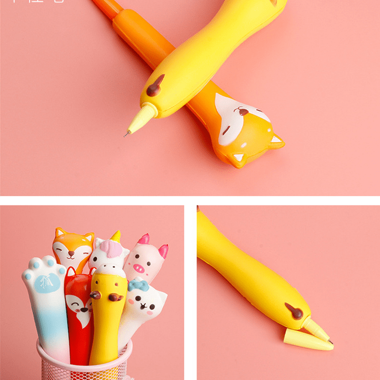Squishy and Cute Pen - Gel Pen School Supplies for Girls and Boys Aged 5-12 Years Old, Style 3