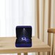 thumbnail image 1 of Caja de anillo LED Sharpla de terciopelo cuadrado para propuesta Compromiso Boda Azul, 1 of 8