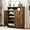 Brown, variant on 6-Tier Shoe Cabinet with Doors, Entryway Shoe Rack Wooden Shoe Storage Cabinet with Adjustable Shelves & Anti-tip Fitting, Farmhouse Shoe Cabinet Storage for Entryway, Living Room, Closet