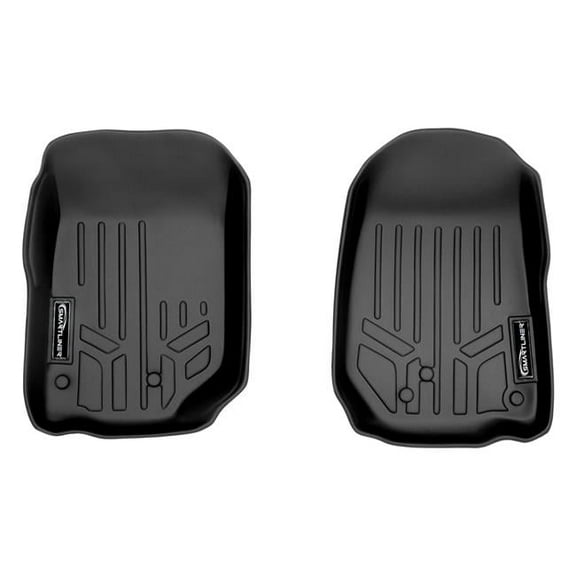 1st Row Liner Custom Fit Floor Mats Set for 2007-2013 Jeep Wrangler All Models, Black