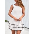 thumbnail image 3 of Vestido PRETTYGARDEN 2025 Verano Sin Mangas con Volantes Blanco XXL, 3 of 8