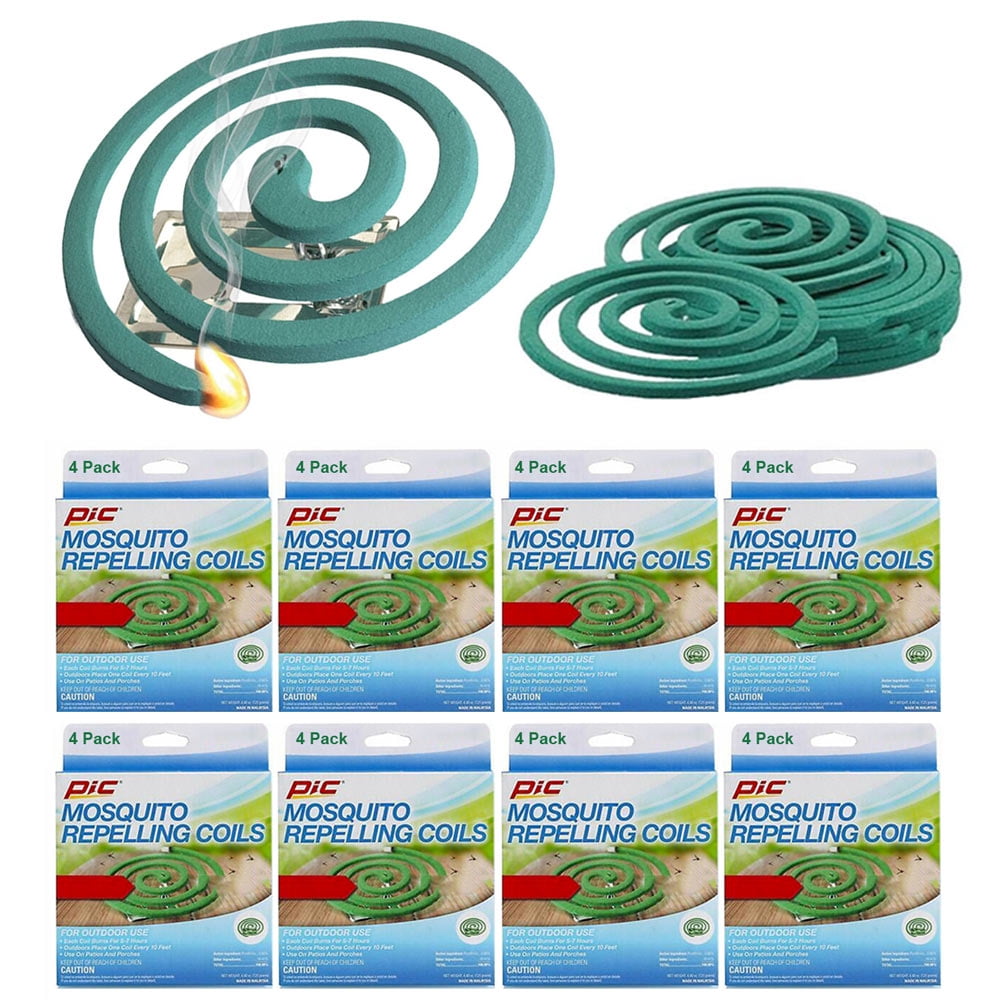 32 PC Mosquito Repellent Coils Outdoor Use Skin Protection Insect Bite Sting 8PK