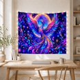 thumbnail image 5 of Moon Stars Mythical with Phoenix Like Bird Depicted, Mystical Fantasy for Space Lovers, Galaxy Room Decor, Housewarming Gift, Tapestry Wall Hanging for Bedroom and Dorm, 5 of 7